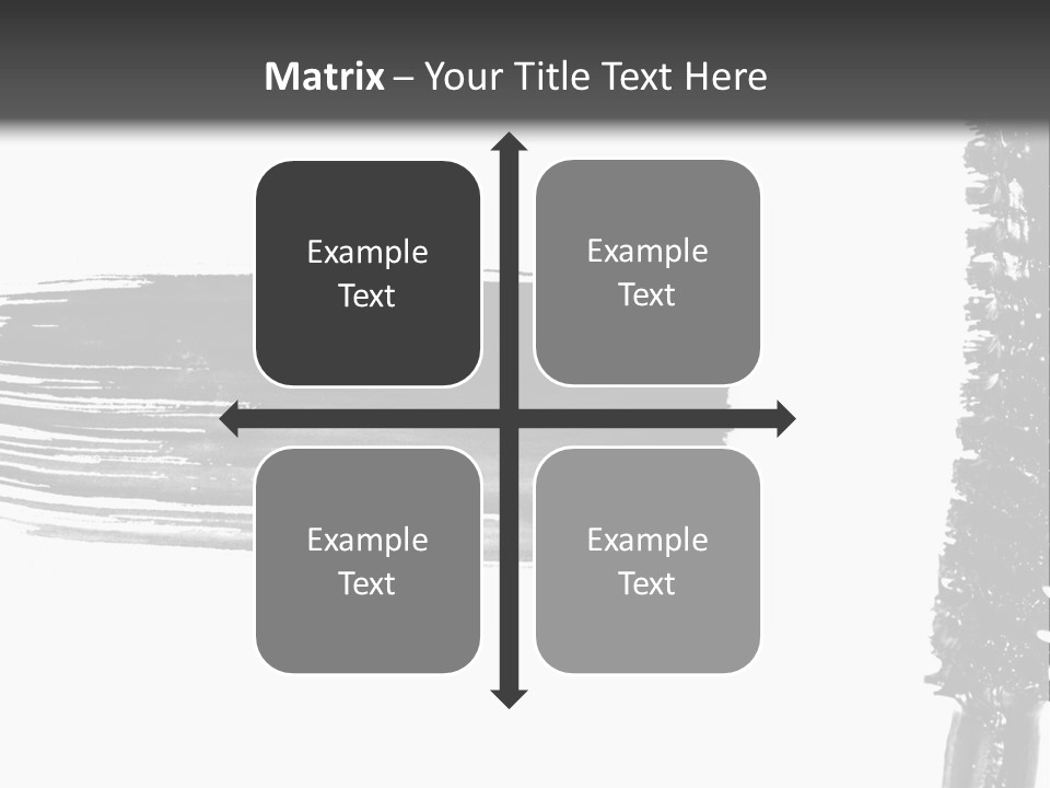 A Black Brush With A White Background PowerPoint Template