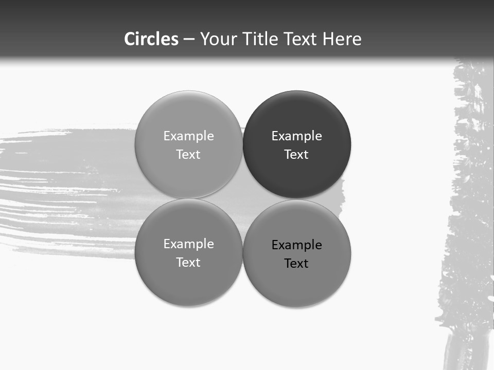 A Black Brush With A White Background PowerPoint Template