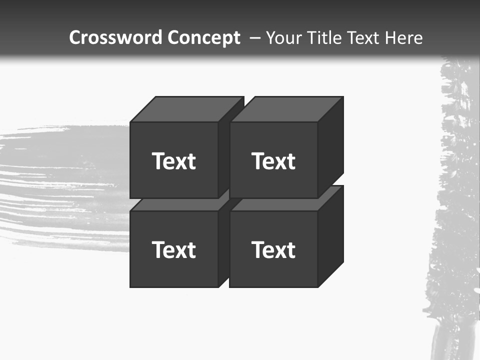 A Black Brush With A White Background PowerPoint Template