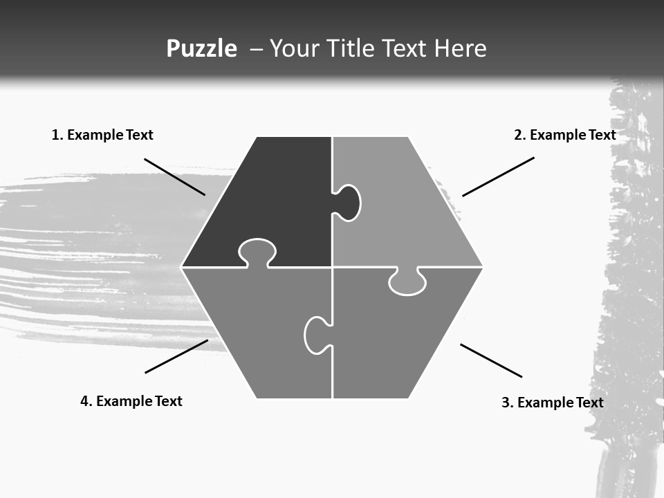 A Black Brush With A White Background PowerPoint Template