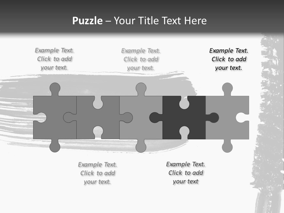 A Black Brush With A White Background PowerPoint Template