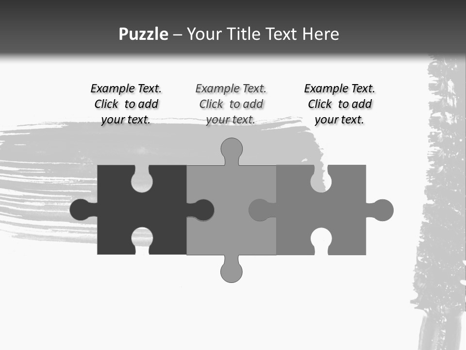 A Black Brush With A White Background PowerPoint Template