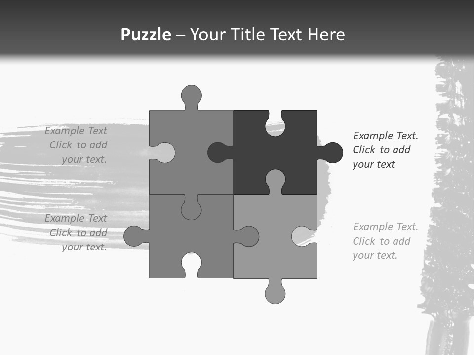 A Black Brush With A White Background PowerPoint Template