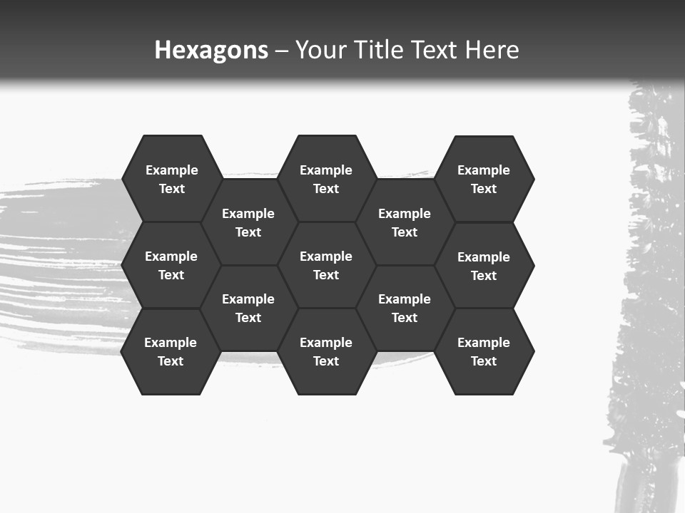 A Black Brush With A White Background PowerPoint Template