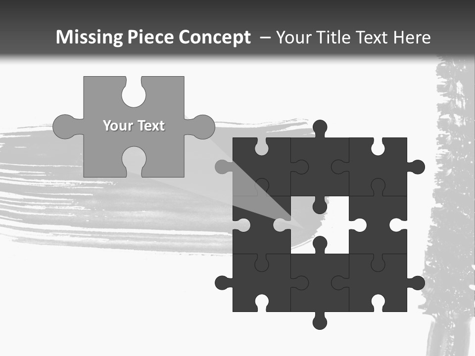 A Black Brush With A White Background PowerPoint Template