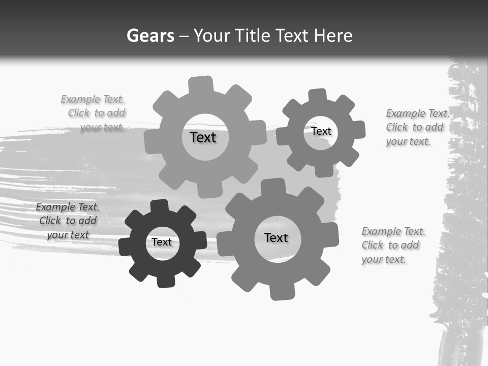 A Black Brush With A White Background PowerPoint Template