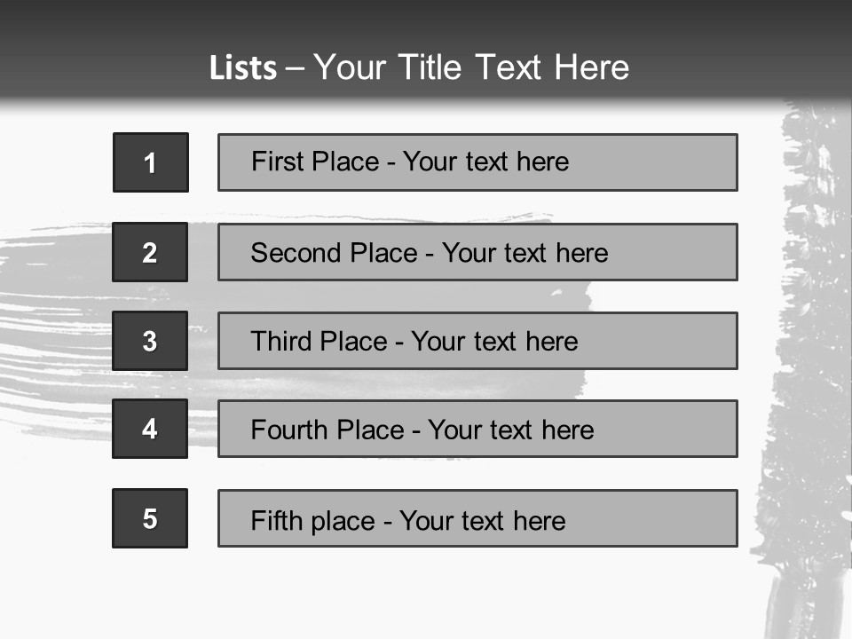 A Black Brush With A White Background PowerPoint Template