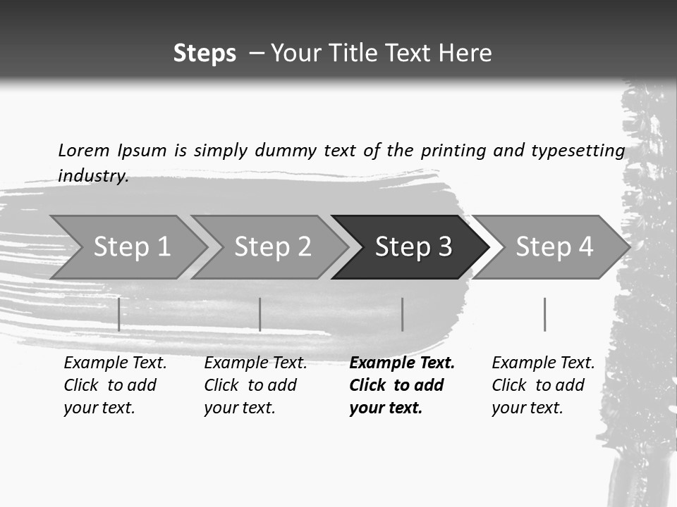 A Black Brush With A White Background PowerPoint Template
