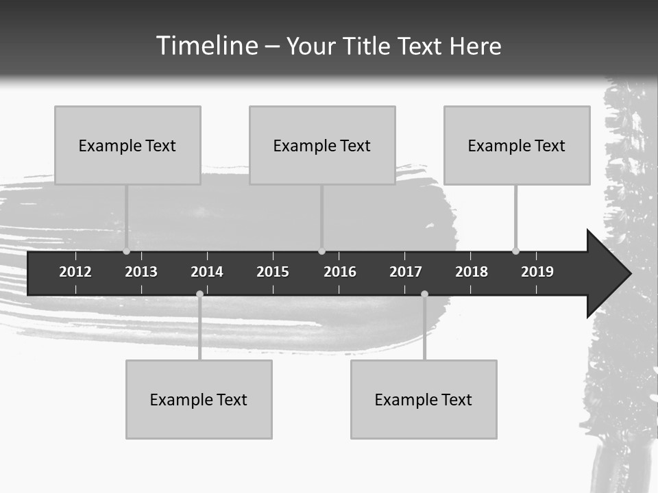 A Black Brush With A White Background PowerPoint Template