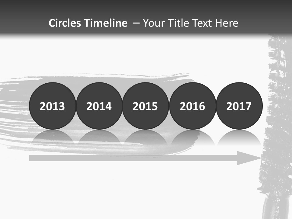 A Black Brush With A White Background PowerPoint Template