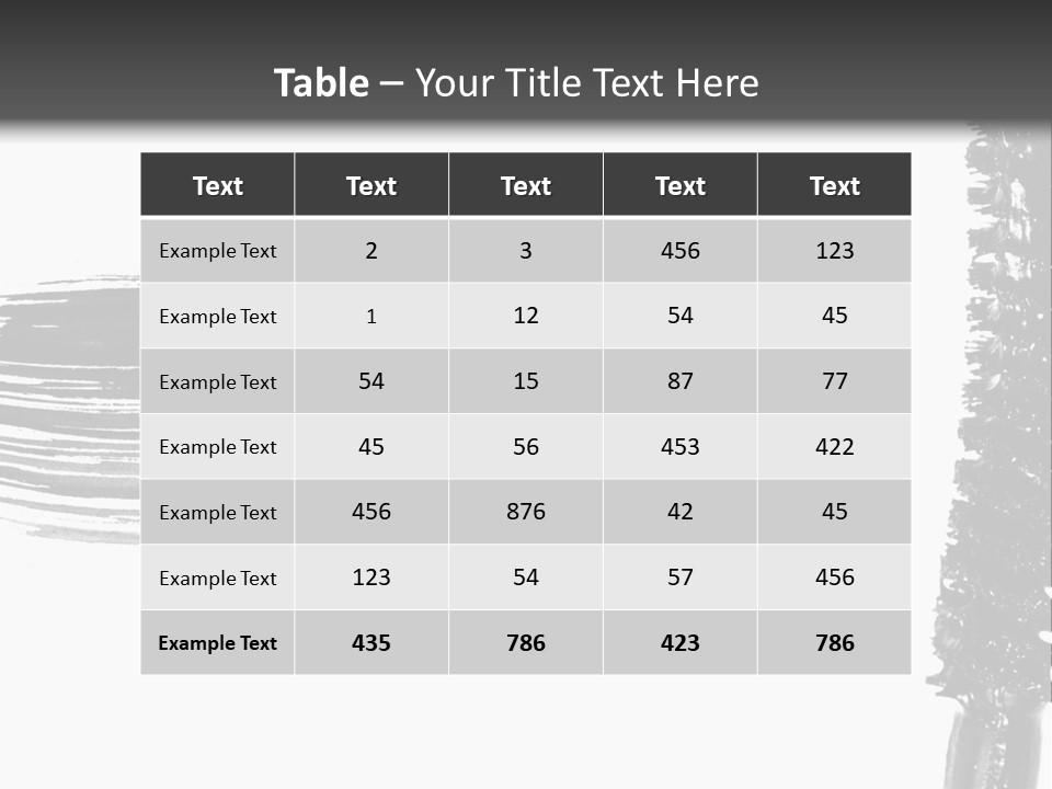 A Black Brush With A White Background PowerPoint Template