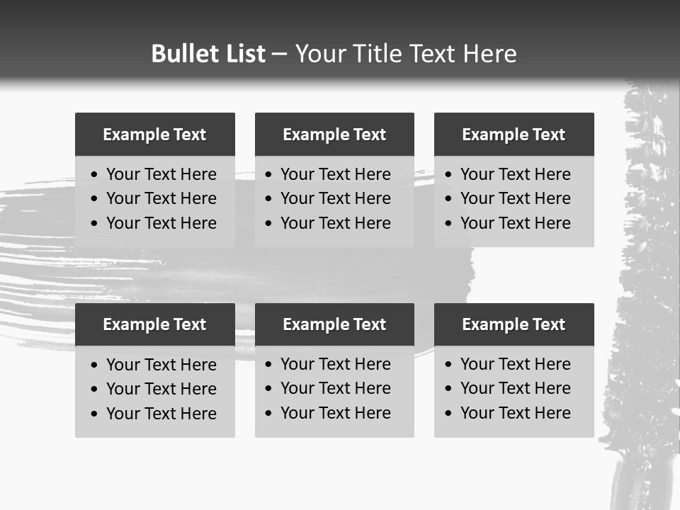 A Black Brush With A White Background PowerPoint Template