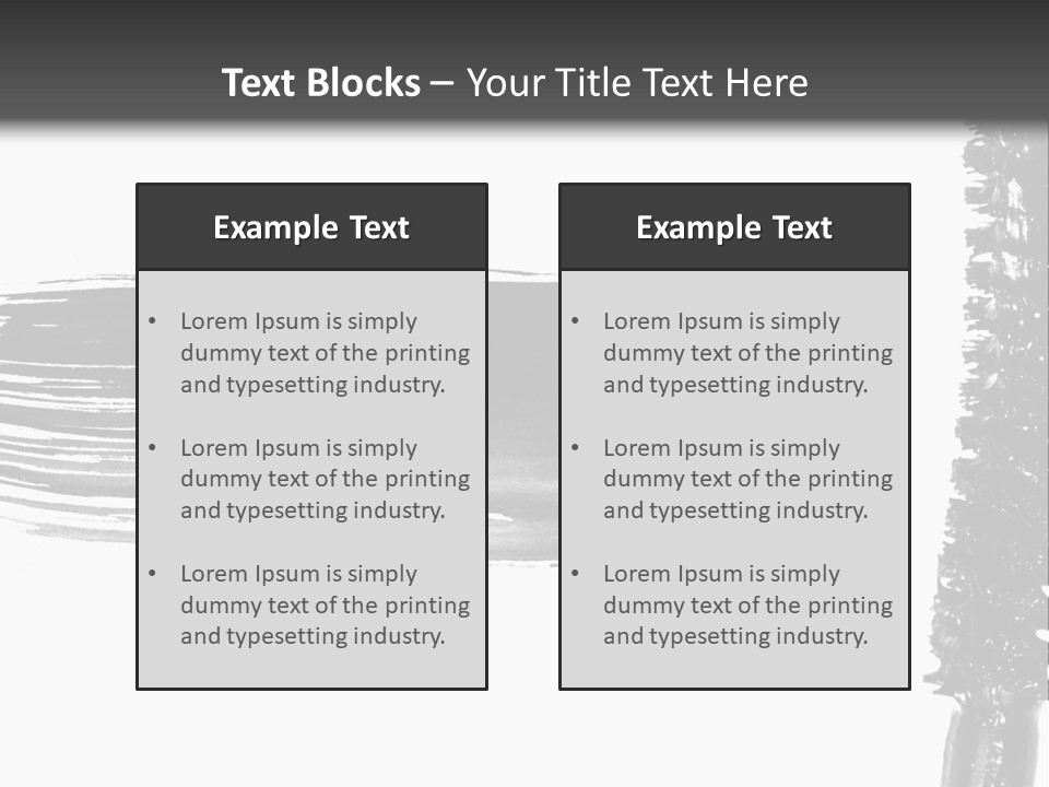 A Black Brush With A White Background PowerPoint Template