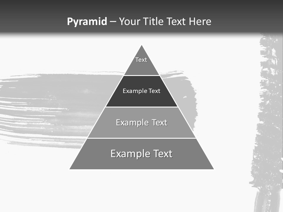 A Black Brush With A White Background PowerPoint Template