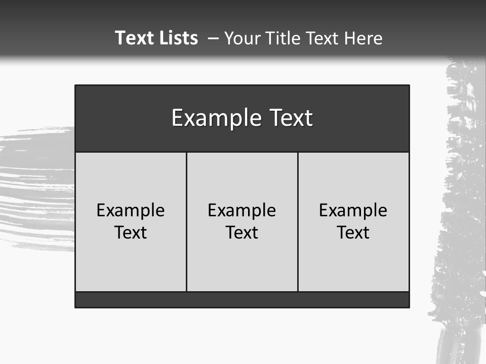 A Black Brush With A White Background PowerPoint Template