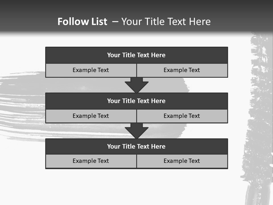 A Black Brush With A White Background PowerPoint Template
