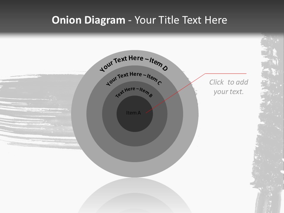 A Black Brush With A White Background PowerPoint Template