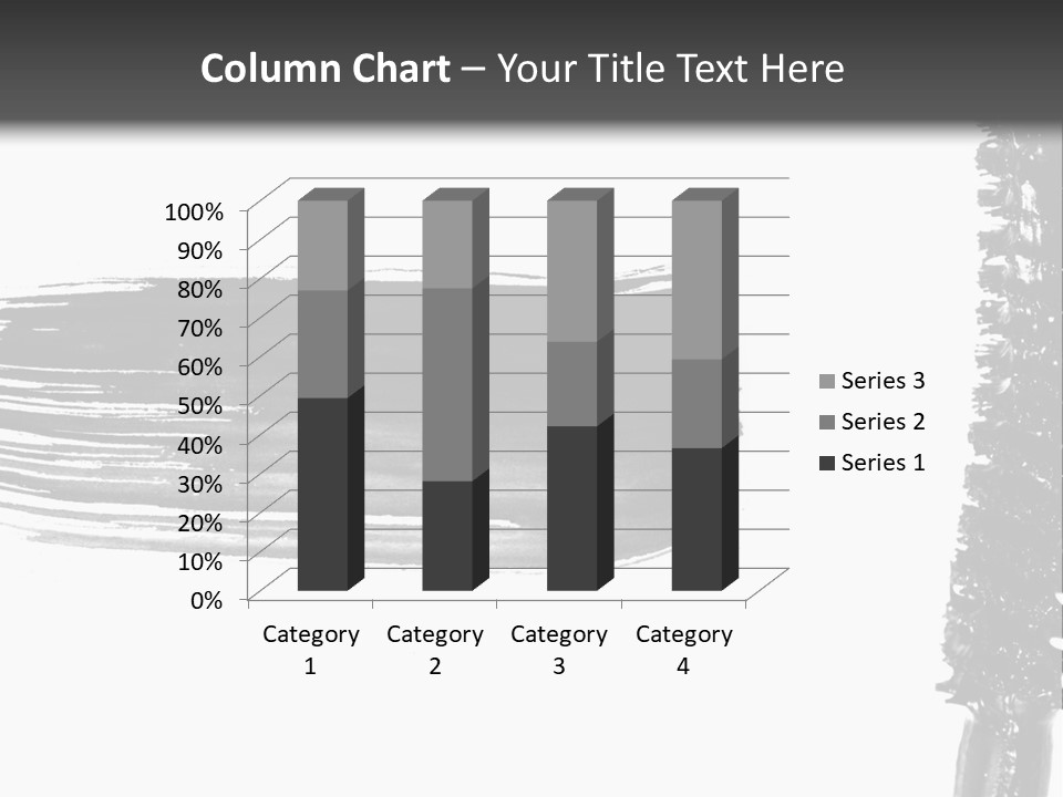 A Black Brush With A White Background PowerPoint Template