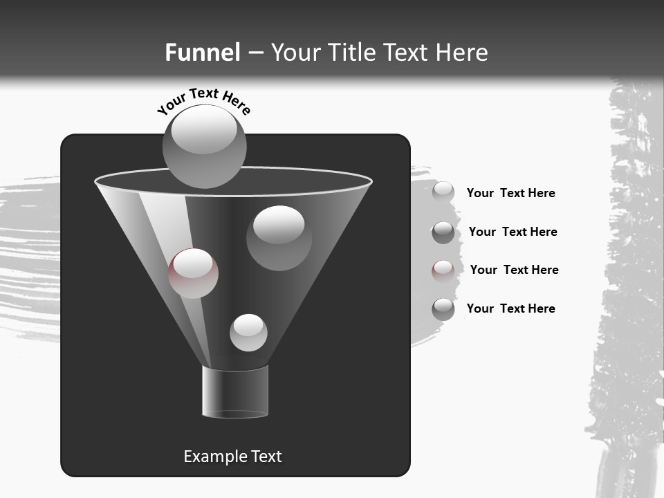 A Black Brush With A White Background PowerPoint Template