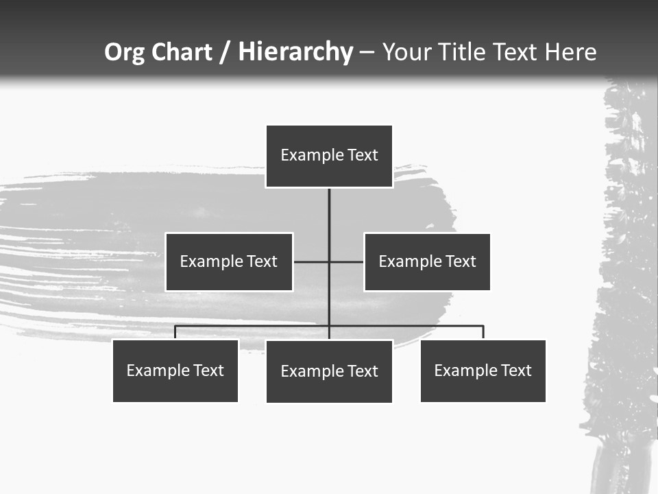 A Black Brush With A White Background PowerPoint Template
