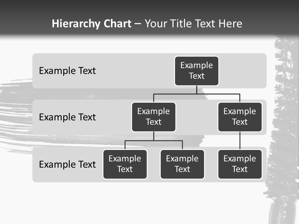 A Black Brush With A White Background PowerPoint Template