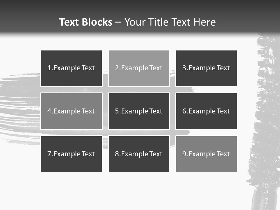 A Black Brush With A White Background PowerPoint Template