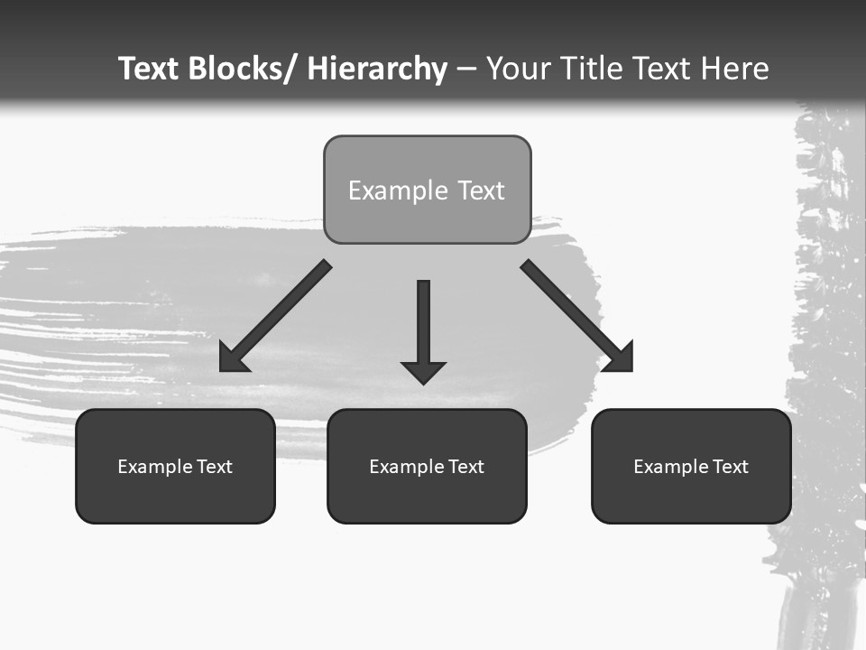 A Black Brush With A White Background PowerPoint Template