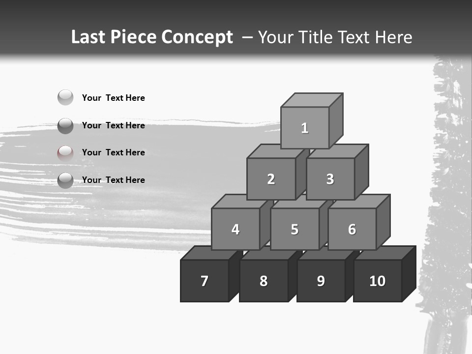 A Black Brush With A White Background PowerPoint Template