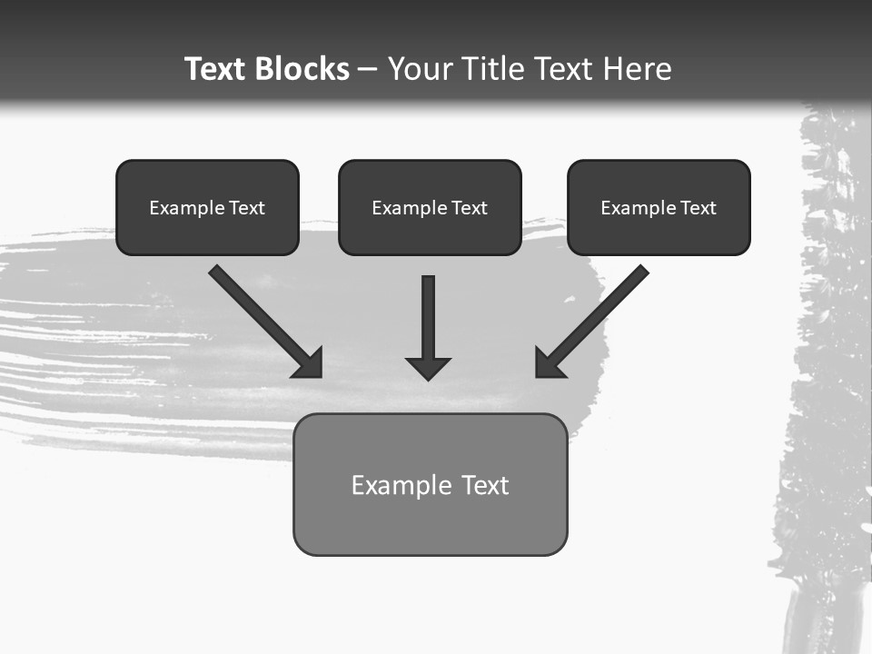 A Black Brush With A White Background PowerPoint Template