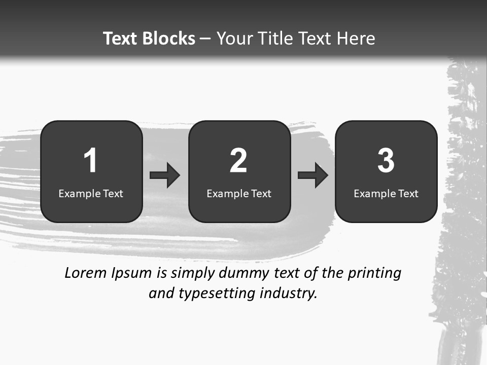 A Black Brush With A White Background PowerPoint Template
