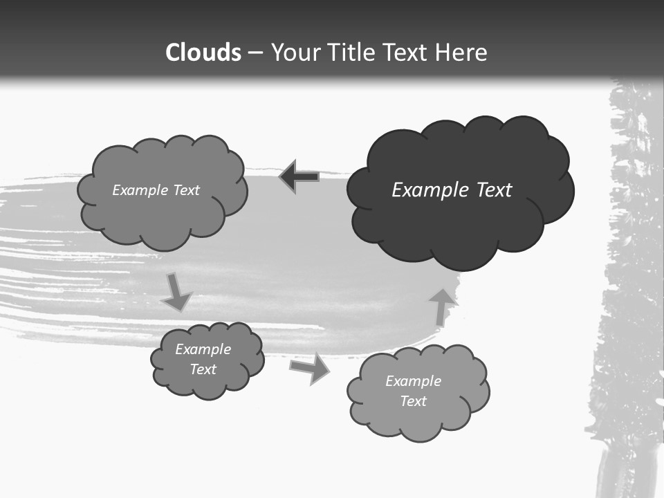 A Black Brush With A White Background PowerPoint Template