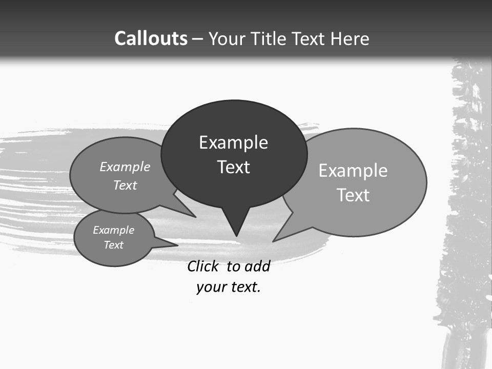 A Black Brush With A White Background PowerPoint Template