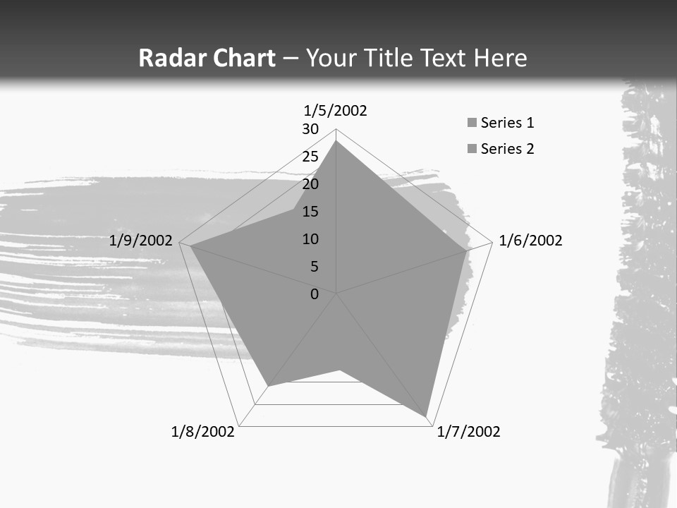 A Black Brush With A White Background PowerPoint Template
