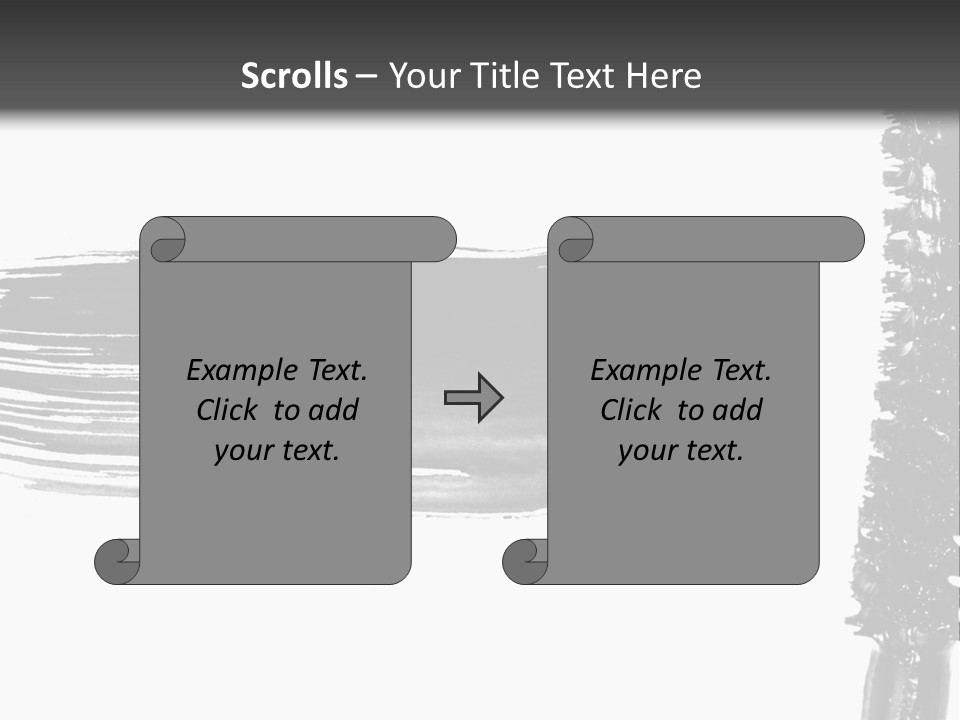 A Black Brush With A White Background PowerPoint Template