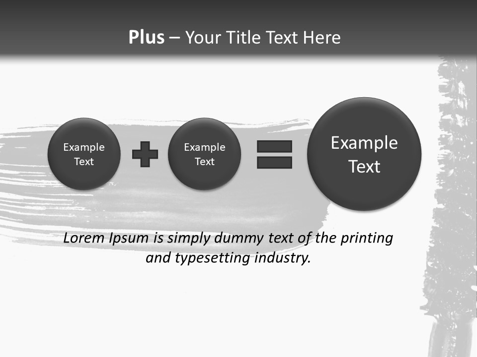 A Black Brush With A White Background PowerPoint Template