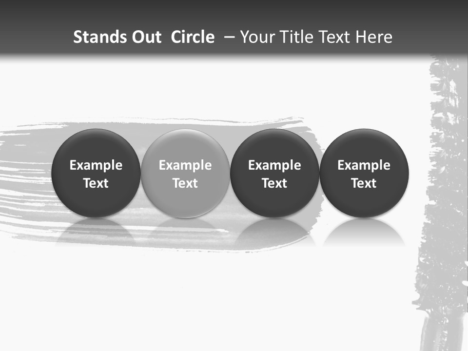 A Black Brush With A White Background PowerPoint Template