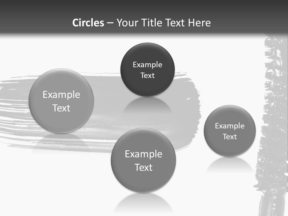 A Black Brush With A White Background PowerPoint Template