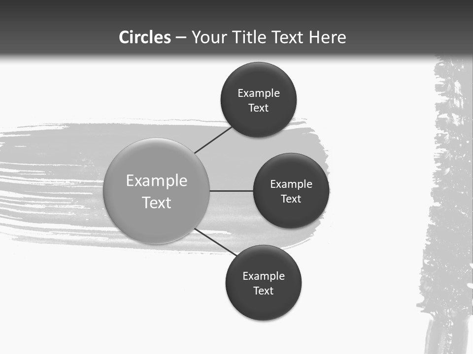 A Black Brush With A White Background PowerPoint Template