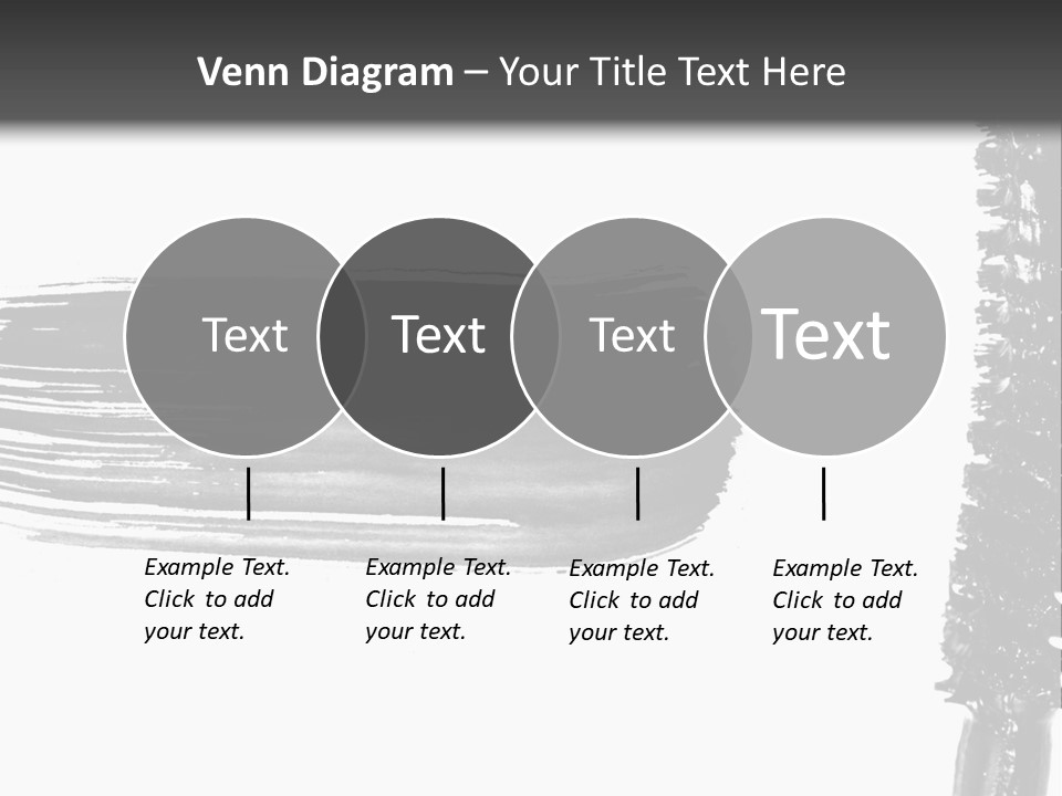 A Black Brush With A White Background PowerPoint Template