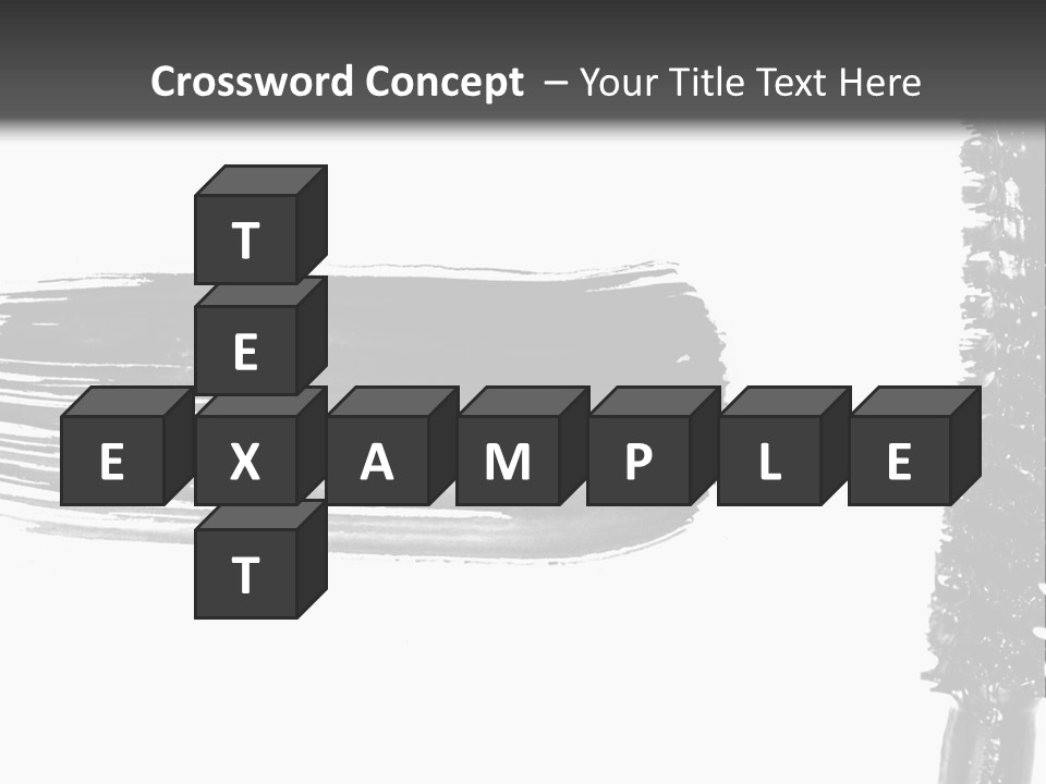 A Black Brush With A White Background PowerPoint Template