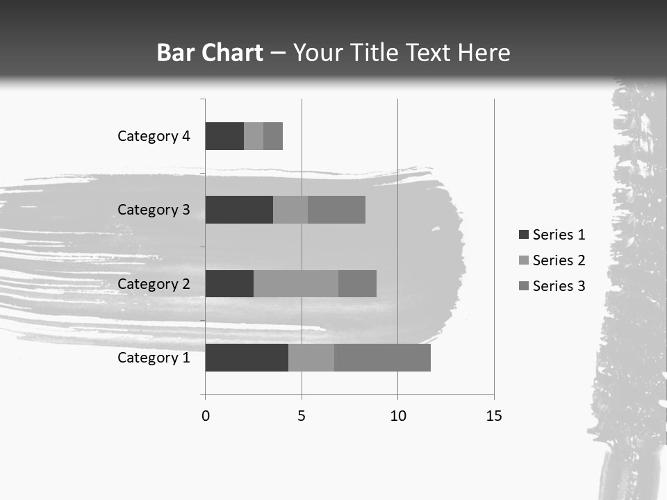 A Black Brush With A White Background PowerPoint Template