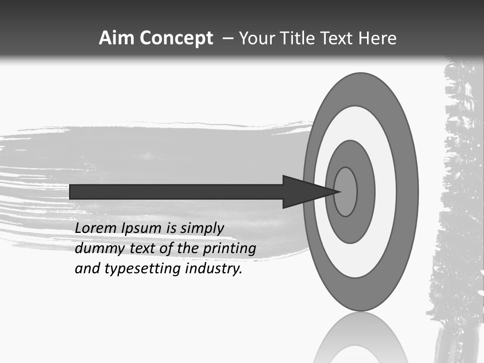 A Black Brush With A White Background PowerPoint Template