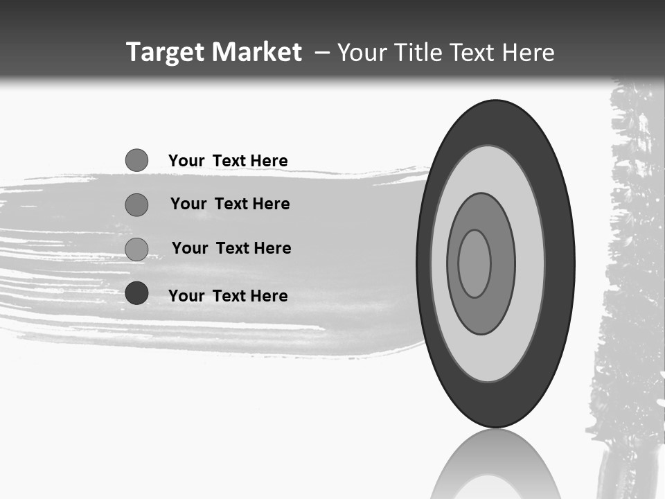 A Black Brush With A White Background PowerPoint Template