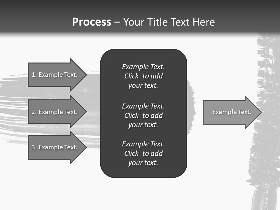 A Black Brush With A White Background PowerPoint Template