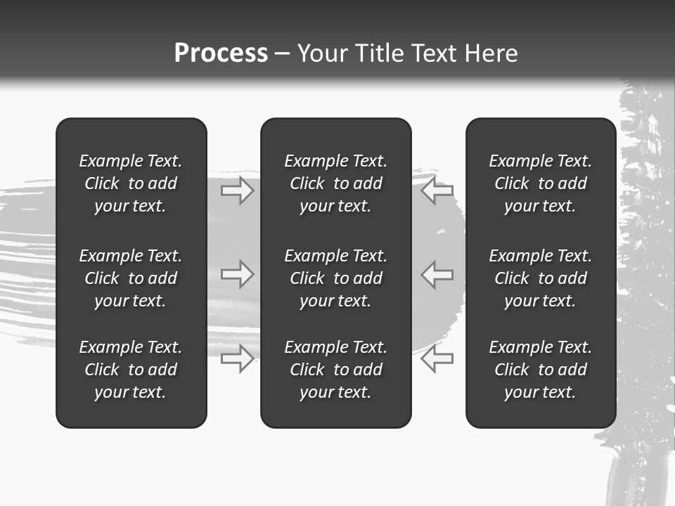 A Black Brush With A White Background PowerPoint Template