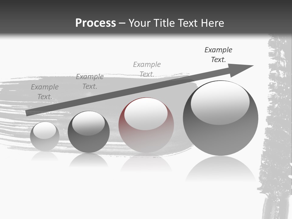 A Black Brush With A White Background PowerPoint Template