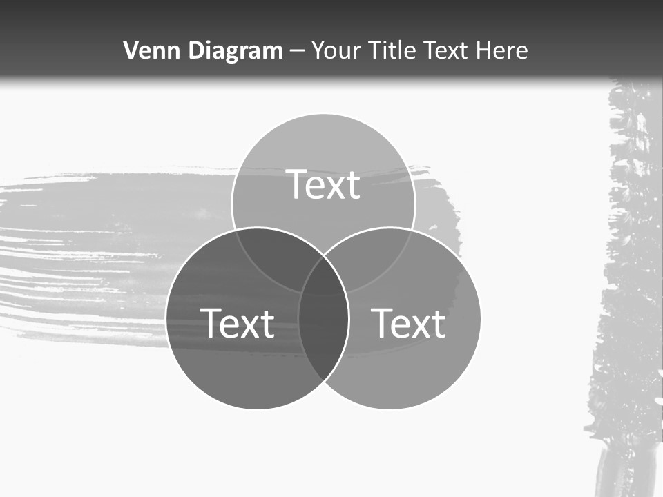 A Black Brush With A White Background PowerPoint Template