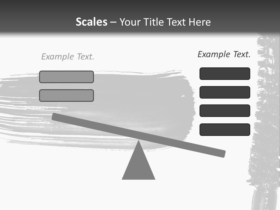 A Black Brush With A White Background PowerPoint Template