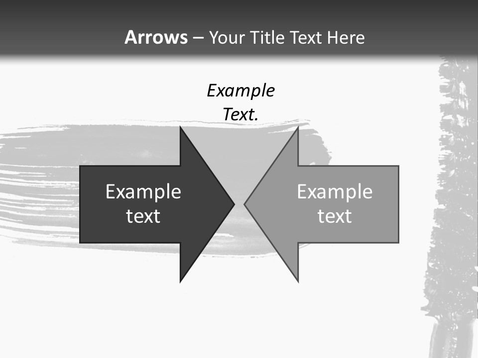 A Black Brush With A White Background PowerPoint Template