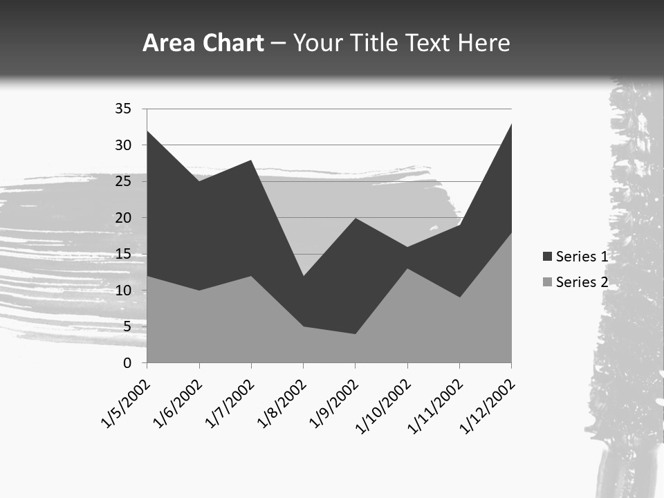 A Black Brush With A White Background PowerPoint Template